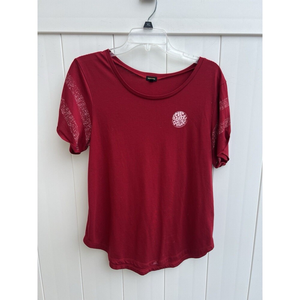 Women’s Ripcurl Short Sleeve T-Shirt Red Y2K